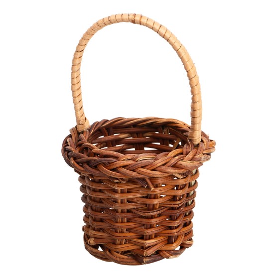 Wicker basket with handle Ø 5.6 cm for nativity scene Mondo Presepi