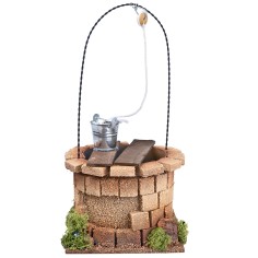Pozzo con carrucola e secchio per statue da 20-24 cm per