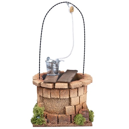 Pozo con polea y cubo para estatuas de 20-24 cm para