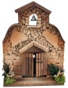 Chiesa per statue da 10 cm per presepe Mondo Presepi