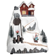 Moving Christmas Village complete with light and music for