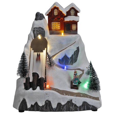 Moving Christmas Village complete with light and music for
