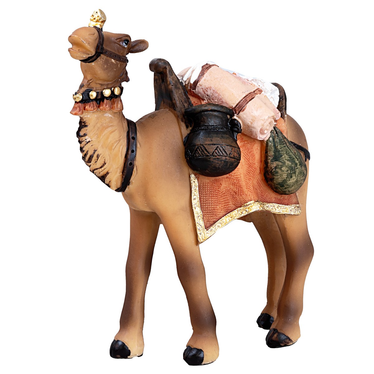 Figura Presepe FADEDA – Cammello Giovane Animale Altezza 9 Cm, Dipinto A Mano In Ghisa