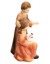 Bambini con gallina serie 12 cm in resina