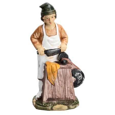Knife Grinder 15 cm in resin for nativity scene Mondo Presepi