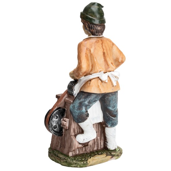 Knife Grinder 15 cm in resin for nativity scene Mondo Presepi