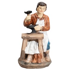 Cobbler series 15 cm in resin for nativity scene Mondo Presepi