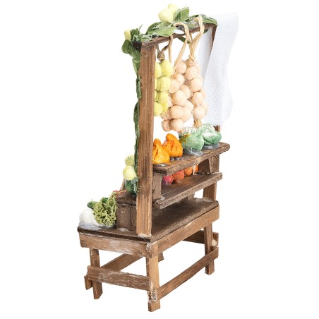 Counter with various fruits and vegetables cm 8.8x5x17 h