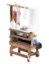 Stand with cured meats, hams, and cheeses cm 9x5x17 h