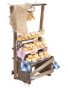 Banchetto colmo di pane cm 9,4x5,6x18,5 h per presepe Mondo