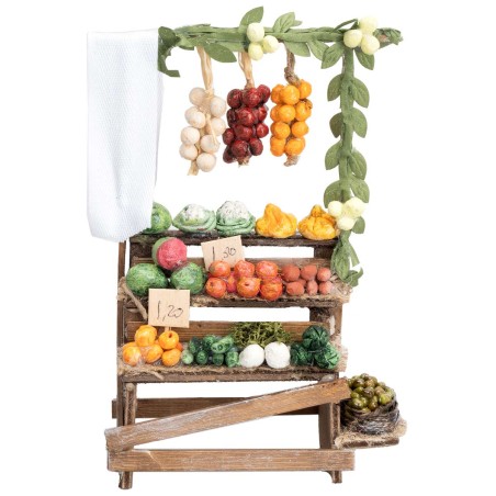 Banquete lleno de verduras cm 9,4x5,6x18,5 h para belén Mondo