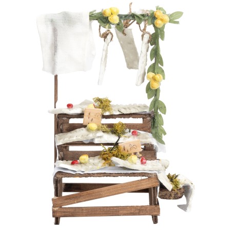 Banquet with codfish and lemons cm 10x5.8x19.5 h for nativity scene