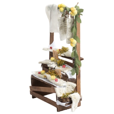 Banchetto con baccalà e limoni cm 10x5,8x19,5 h per presepe