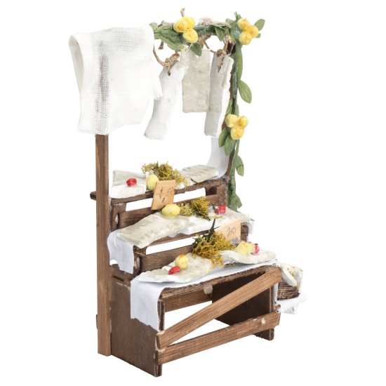 Banchetto con baccalà e limoni cm 10x5,8x19,5 h per presepe