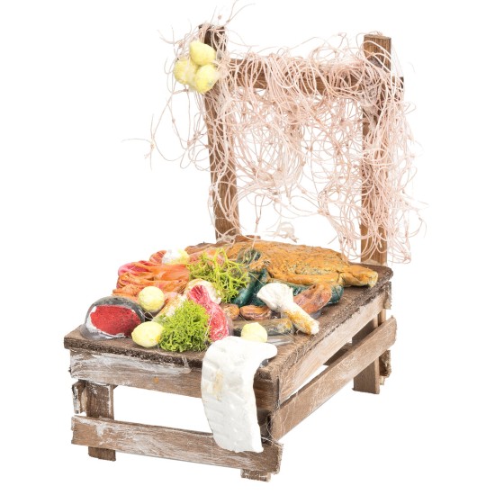 Fishmonger's counter cm 9x7x12 h for nativity scene Mondo Presepi