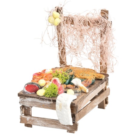 Fishmonger's counter cm 9x7x12 h for nativity scene Mondo Presepi