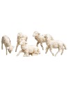 Set 5 pecore in pvc per statue da 10 cm per presepe Mondo