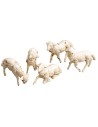 Set of 5 PVC sheep for 10 cm statues for Mondo Nativity scene