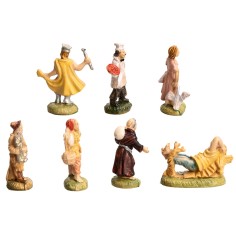 Set 7 estatuillas cm 4 Euromarchi para belén Mundo Pesebres 2