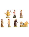 Set 7 estatuillas cm 4 Euromarchi para belén Mundo Pesebres