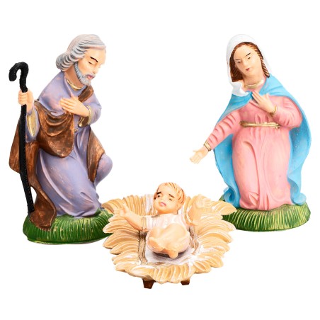 Conjunto de 3 figuras serie de 10 cm en PVC para belén Mondo Presepi