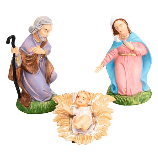 Conjunto de 3 figuras serie de 10 cm en PVC para belén Mondo Presepi