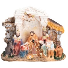 Natività in resina in blocco 15x4x12