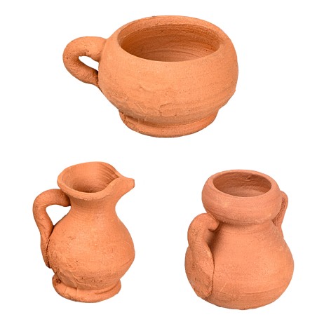 Conjunto de 3 ánforas de 2,5 cm - 2401 para belén Mondo Presepi