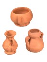 Set of 3 amphorae 2.5 cm - 2401 for nativity scene Mondo Presepi