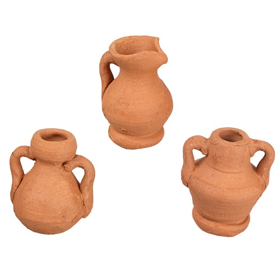 Set 3 anfore 2 cm per presepe Mondo Presepi