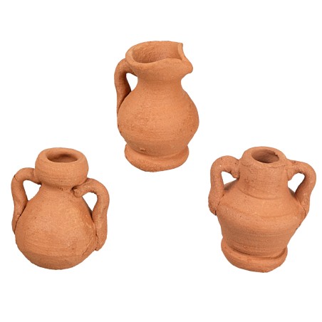 Conjunto de 3 ánforas de 2 cm para belén Mondo Presepi