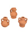 Set of 3 amphoras 2 cm for nativity scene Mondo Presepi