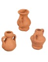 Set of 3 amphoras 2 cm for nativity scene Mondo Presepi