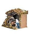 Hut with nativity moving 12 cm light