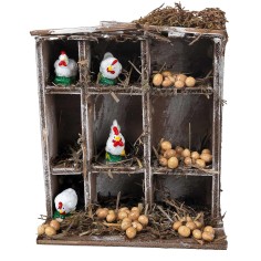 Pollaio in legno cm 12x7x13 h per presepe Mondo Presepi