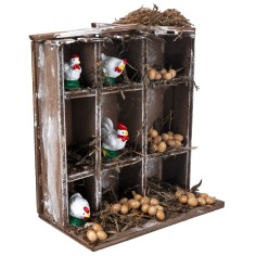 Gallinero de madera cm 12x7x13 h para belén Mondo Presepi 2