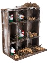 Wooden chicken coop cm 12x7x13 h for nativity scene Mondo Presepi