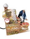 Pizza maker with oven 14 cm in motion with working light