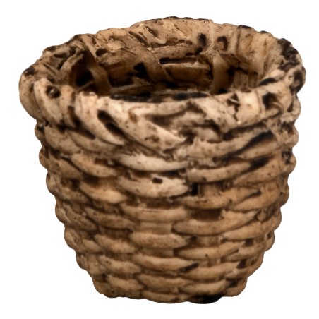Cesta de resina cm ø 3,5x3,2 h miniaturas para belén