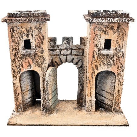 Arco napoletana fortificato con torri cm 16,7x7,5x15 h per