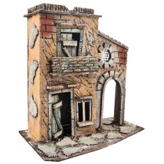 Neapolitan house with balcony and side arch cm 25.3x16x26 h 2