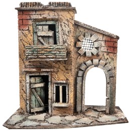 Casa napolitana con balcón y arco lateral cm 25,3x16x26 h