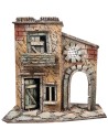 Casa napolitana con balcón y arco lateral cm 25,3x16x26 h