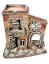Casa napolitana con balcón y arco lateral cm 25,3x16x26 h