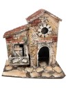 Neapolitan house with circular window cm 26x16.2x24.5 h for
