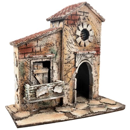 Casa napoletana con finestra circolare cm 26x16,2x24,5 h per