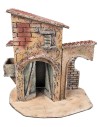 Neapolitan house with porch cm 25.5x16.2x26.5 h for nativity scene