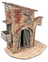 Casa napoletana con portico cm 25,5x16,2x26,5 h per presepe
