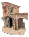 Casa napoletana con portico cm 25,5x16,2x26,5 h per presepe