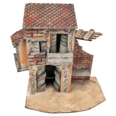 Casa napoletana con muro danneggiato cm 25x16,2x27 h 2